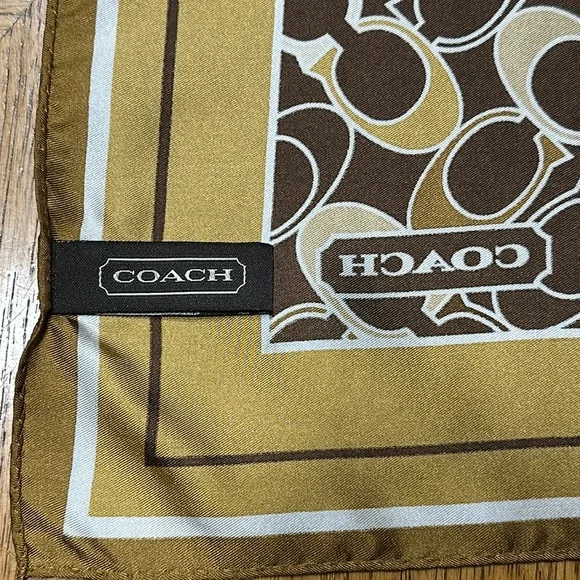 COACH Signature Silk Scarf - Picture 13 of 13